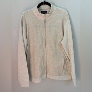 Johnston & Murphy linen zip up Bomber Jacket